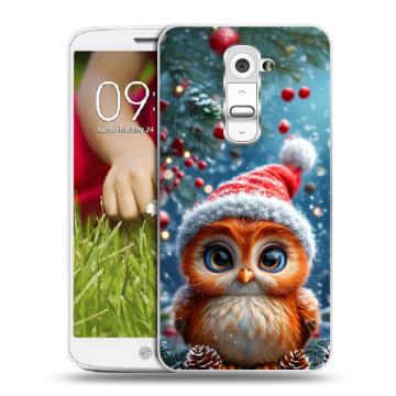 Пластиковый чехол на LG Optimus G2 mini с принтом Новый год