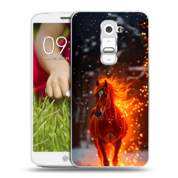 Пластиковый чехол на LG Optimus G2 mini с принтом Новый год