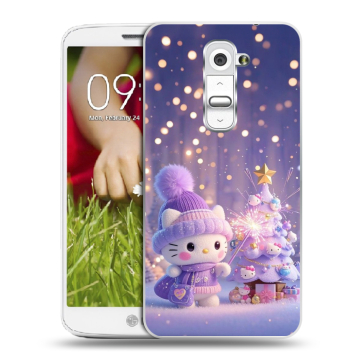 Пластиковый чехол на LG Optimus G2 mini с принтом Новый год