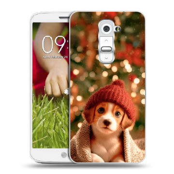 Пластиковый чехол на LG Optimus G2 mini с принтом Новый год