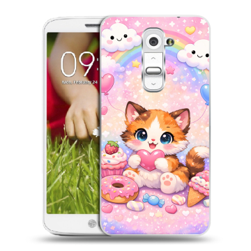 Пластиковый чехол на LG Optimus G2 mini с принтом для девочек