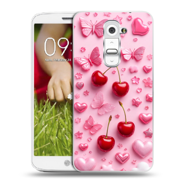 Пластиковый чехол на LG Optimus G2 mini с принтом для девочек