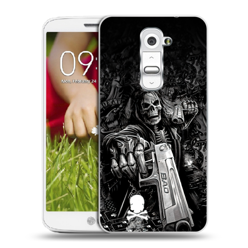 Пластиковый чехол на LG Optimus G2 mini с принтом Скелет Пластиковый чехол на LG Optimus G2 mini с принтом Скелет