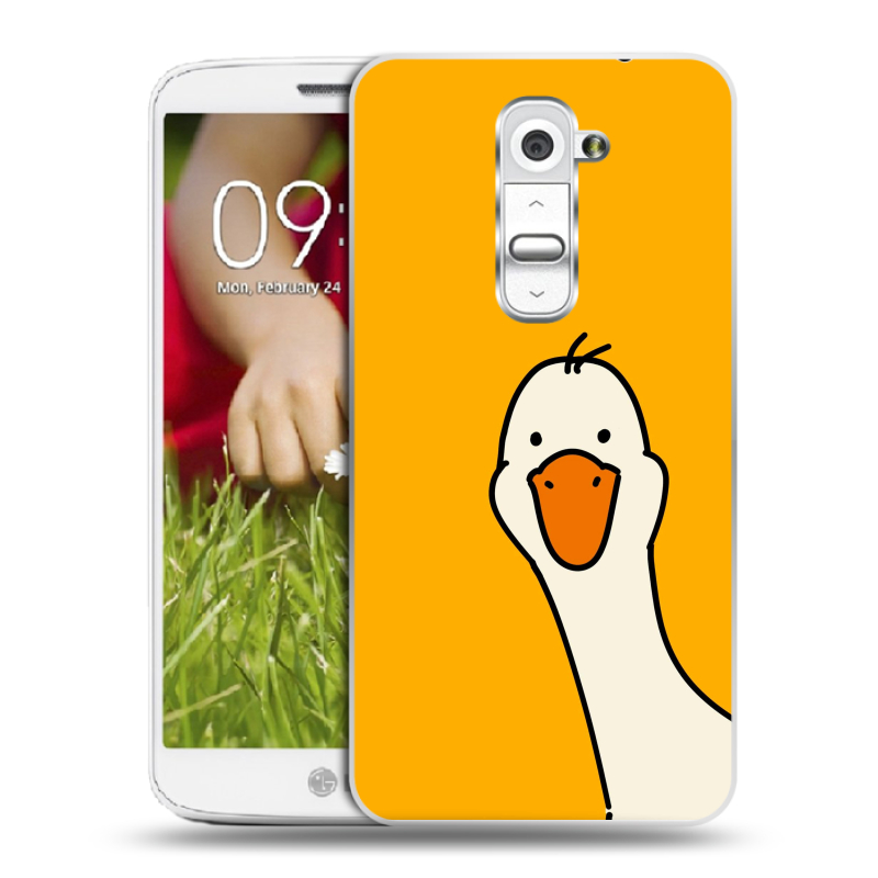 Пластиковый чехол на LG Optimus G2 mini с принтом Утка Пластиковый чехол на LG Optimus G2 mini с принтом Утка