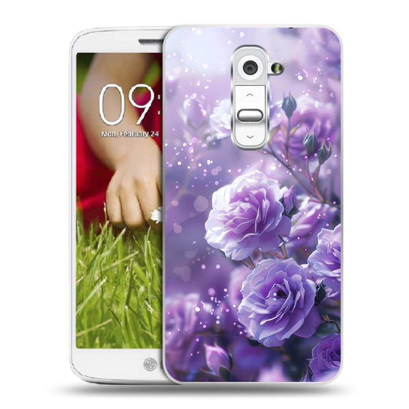 Пластиковый чехол на LG Optimus G2 mini с принтом Розы цветы Пластиковый чехол на LG Optimus G2 mini с принтом Розы цветы