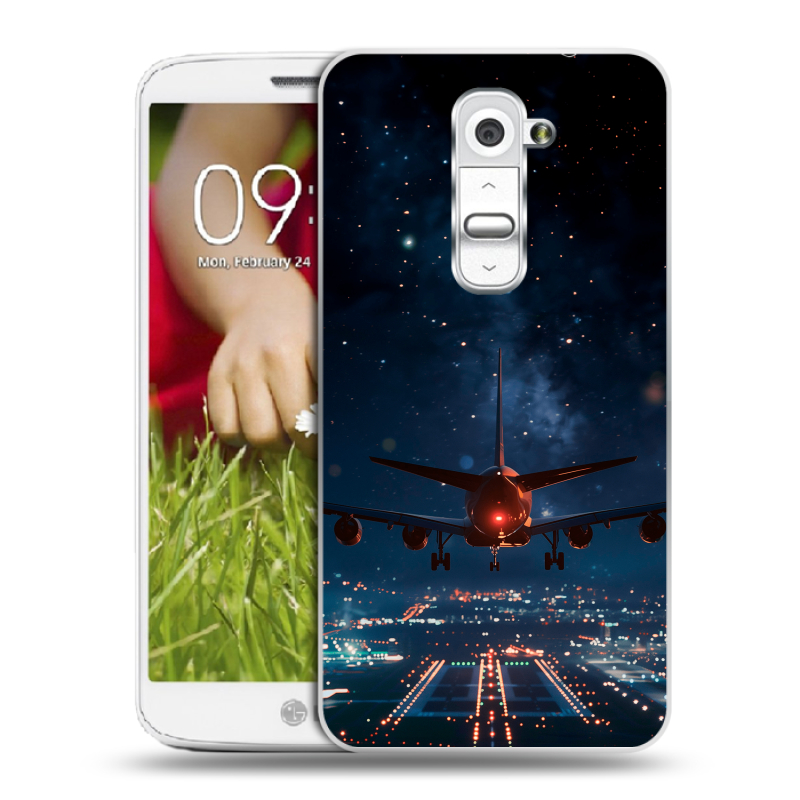 Пластиковый чехол на LG Optimus G2 mini с принтом самолет Пластиковый чехол на LG Optimus G2 mini с принтом самолет