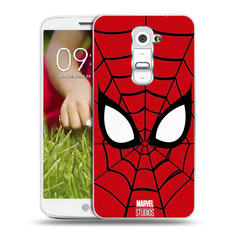 Пластиковый чехол на LG Optimus G2 mini с принтом человек паук spiderman Пластиковый чехол на LG Optimus G2 mini с принтом человек паук spiderman