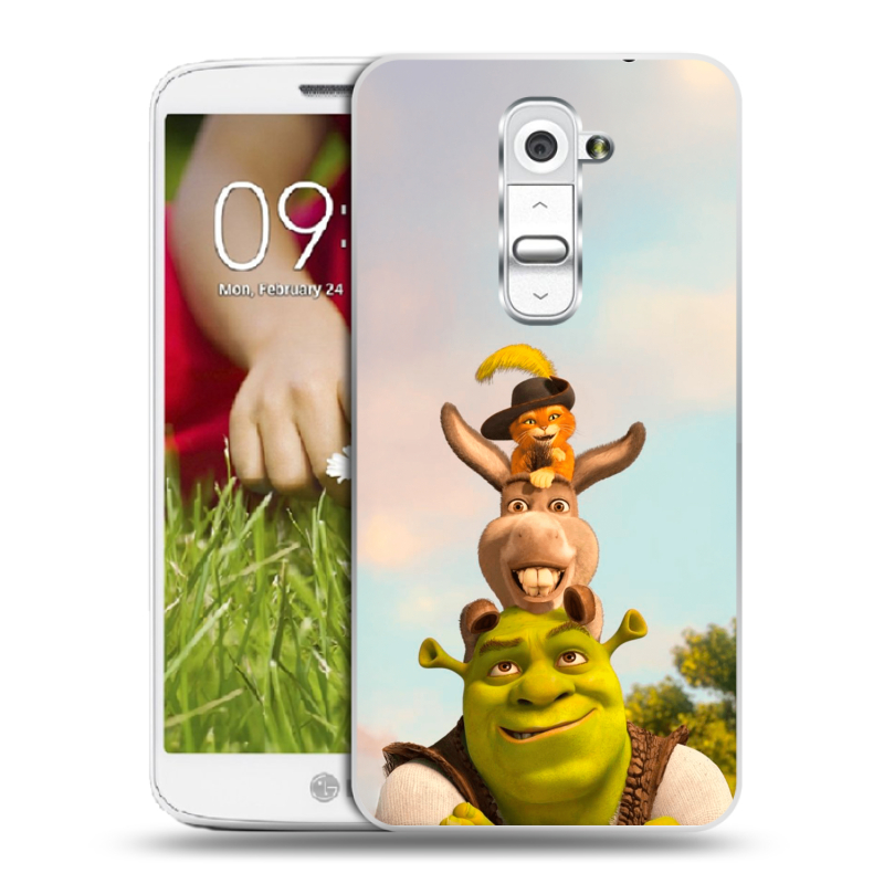Пластиковый чехол на LG Optimus G2 mini с принтом Шрек Shrek Пластиковый чехол на LG Optimus G2 mini с принтом Шрек Shrek