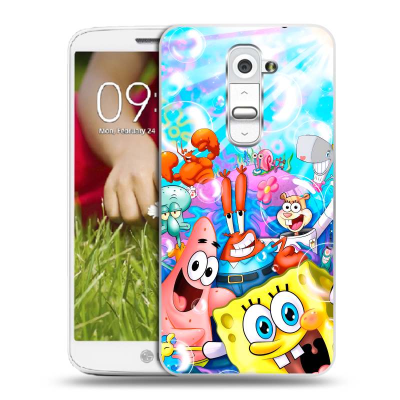 Пластиковый чехол на LG Optimus G2 mini с принтом спанчбоб спанч боб Пластиковый чехол на LG Optimus G2 mini с принтом спанчбоб спанч боб