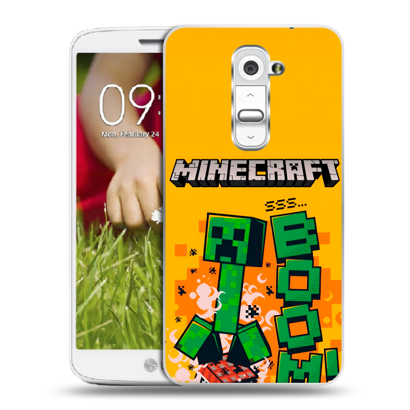 Пластиковый чехол на LG Optimus G2 mini с принтом Майнкрафт Minecraft Пластиковый чехол на LG Optimus G2 mini с принтом Майнкрафт Minecraft