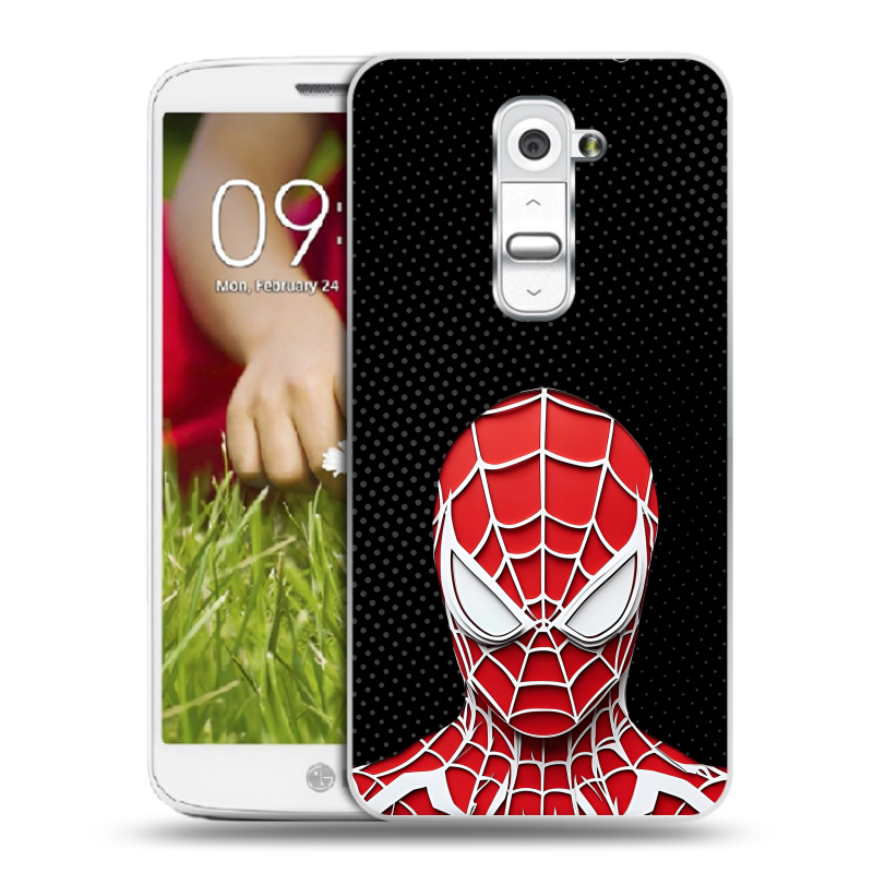 Пластиковый чехол на LG Optimus G2 mini с принтом человек паук spiderman Пластиковый чехол на LG Optimus G2 mini с принтом человек паук spiderman