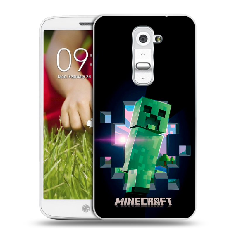 Пластиковый чехол на LG Optimus G2 mini с принтом Майнкрафт Minecraft Пластиковый чехол на LG Optimus G2 mini с принтом Майнкрафт Minecraft