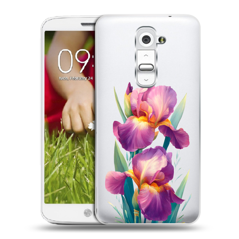 Пластиковый чехол на LG Optimus G2 mini с принтом Цветы орхидеи Пластиковый чехол на LG Optimus G2 mini с принтом Цветы орхидеи