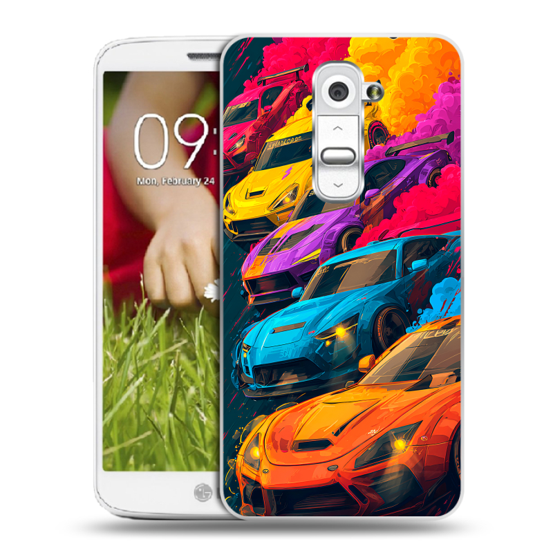 Пластиковый чехол на LG Optimus G2 mini с принтом Тачки Пластиковый чехол на LG Optimus G2 mini с принтом Тачки