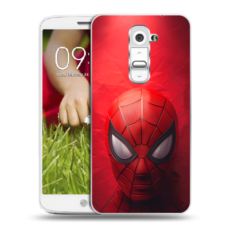 Пластиковый чехол на LG Optimus G2 mini с принтом Spiderman Человек паук Пластиковый чехол на LG Optimus G2 mini с принтом Spiderman Человек паук