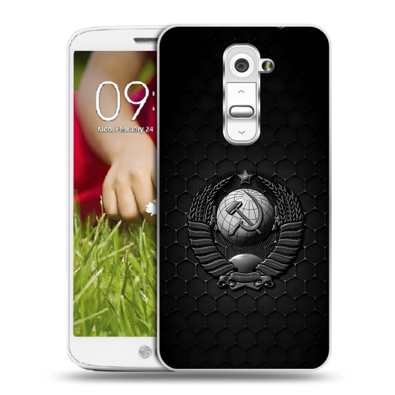 Пластиковый чехол на LG Optimus G2 mini с принтом Герб Флаг СССР Пластиковый чехол на LG Optimus G2 mini с принтом Герб Флаг СССР