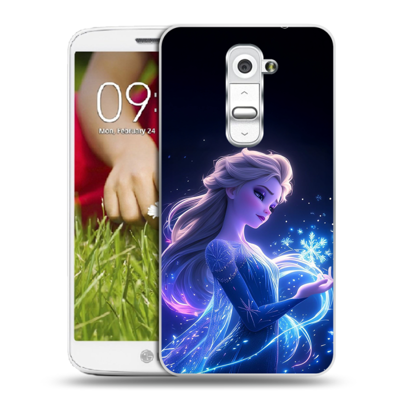Пластиковый чехол на LG Optimus G2 mini с принтом Холодное сердце Frozen Пластиковый чехол на LG Optimus G2 mini с принтом Холодное сердце Frozen