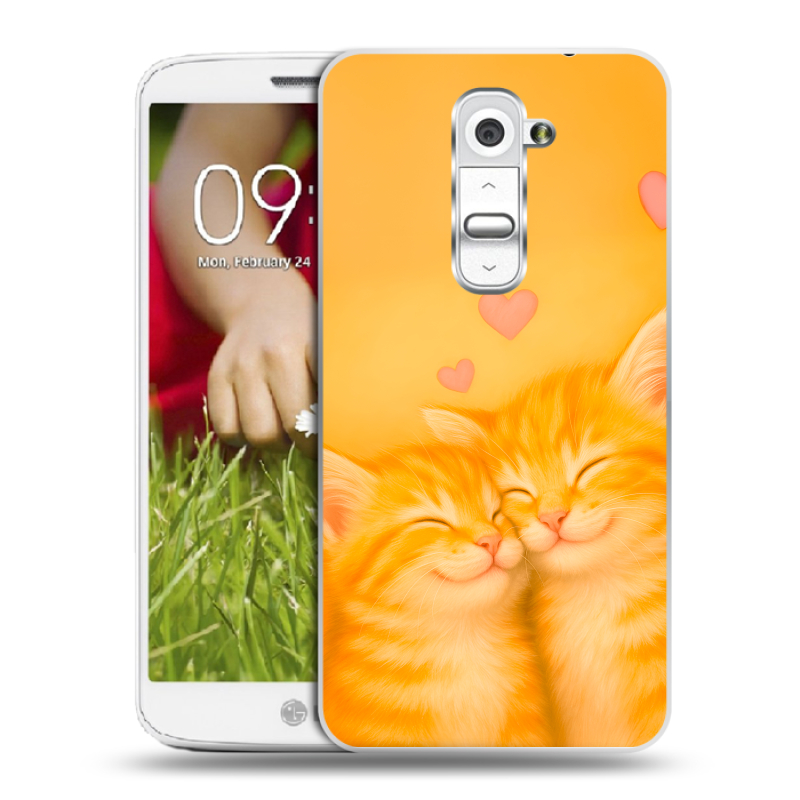 Пластиковый чехол на LG Optimus G2 mini с принтом Милые котята Пластиковый чехол на LG Optimus G2 mini с принтом Милые котята