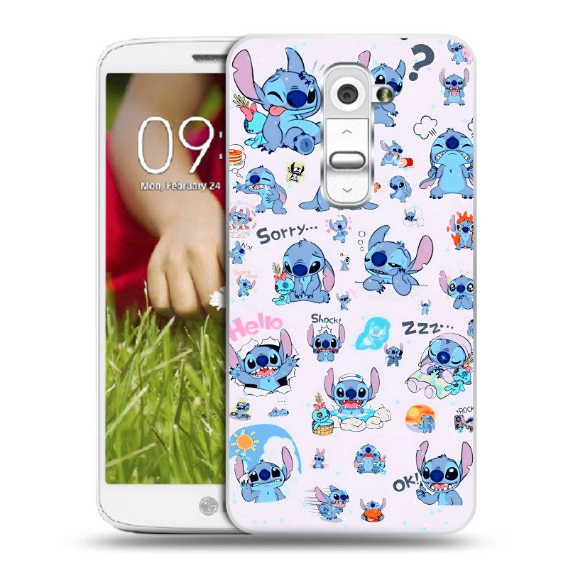 Пластиковый чехол на LG Optimus G2 mini с принтом Лило и Стич Пластиковый чехол на LG Optimus G2 mini с принтом Лило и Стич