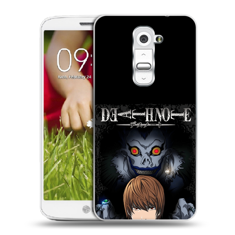 Пластиковый чехол на LG Optimus G2 mini с принтом Death note Тетрадь смерти Пластиковый чехол на LG Optimus G2 mini с принтом Death note Тетрадь смерти