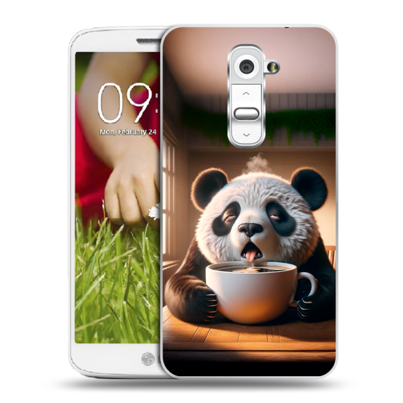 Пластиковый чехол на LG Optimus G2 mini с принтом смешная панда Пластиковый чехол на LG Optimus G2 mini с принтом смешная панда