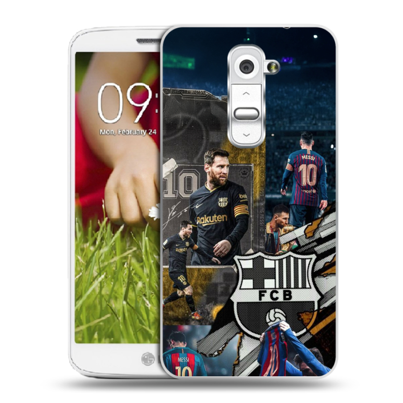 Пластиковый чехол на LG Optimus G2 mini с принтом Messi Barcelona Пластиковый чехол на LG Optimus G2 mini с принтом Messi Barcelona