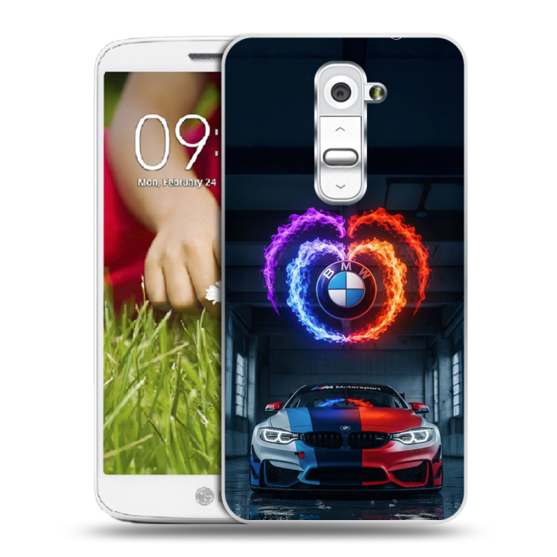 Пластиковый чехол на LG Optimus G2 mini с принтом BMW БМВ Пластиковый чехол на LG Optimus G2 mini с принтом BMW БМВ