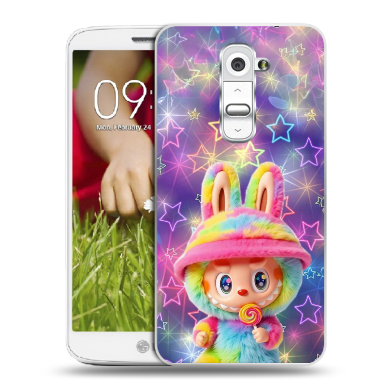 Пластиковый чехол на LG Optimus G2 mini с принтом Labubu Лабубу Пластиковый чехол на LG Optimus G2 mini с принтом Labubu Лабубу