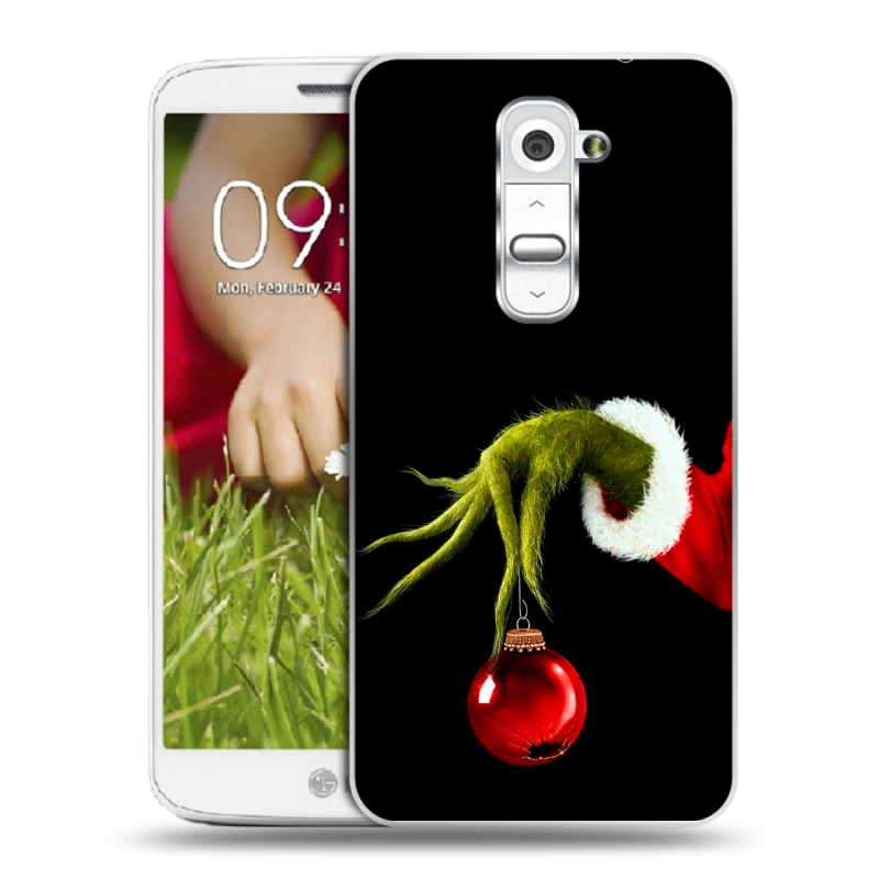 Пластиковый чехол на LG Optimus G2 mini с принтом Новый год Гринч Пластиковый чехол на LG Optimus G2 mini с принтом Новый год Гринч