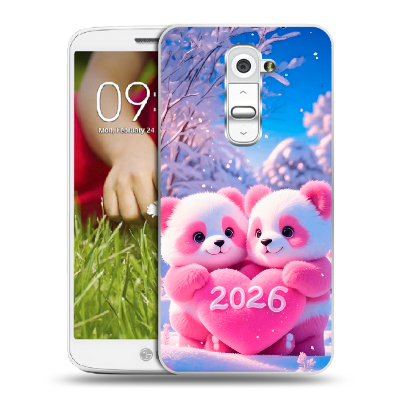Пластиковый чехол на LG Optimus G2 mini с принтом Новый год Пластиковый чехол на LG Optimus G2 mini с принтом Новый год