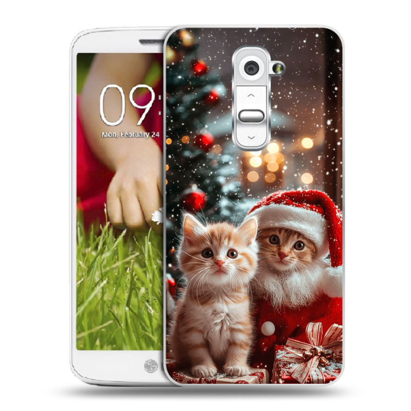 Пластиковый чехол на LG Optimus G2 mini с принтом Новый год Пластиковый чехол на LG Optimus G2 mini с принтом Новый год