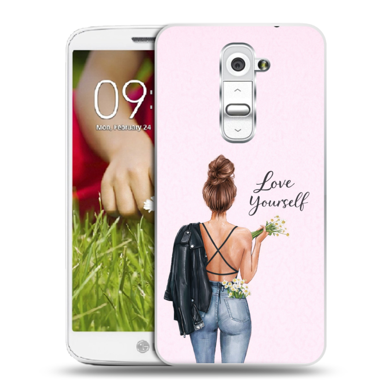 Пластиковый чехол на LG Optimus G2 mini с принтом женский Пластиковый чехол на LG Optimus G2 mini с принтом женский