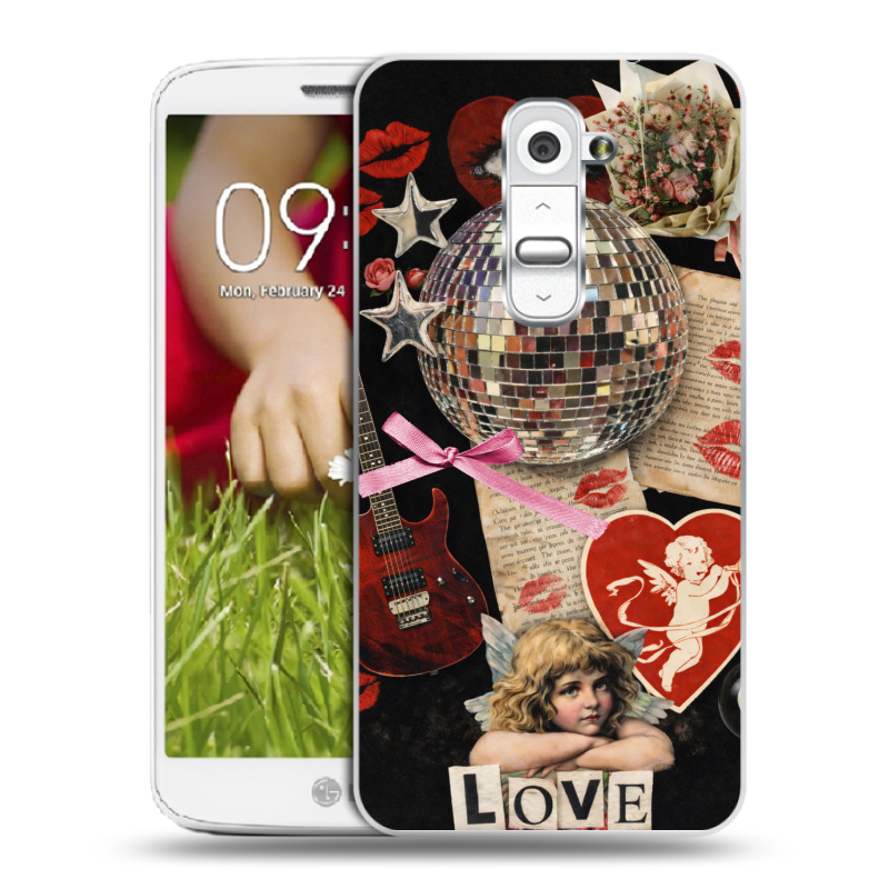 Пластиковый чехол на LG Optimus G2 mini с принтом для девочек Пластиковый чехол на LG Optimus G2 mini с принтом для девочек