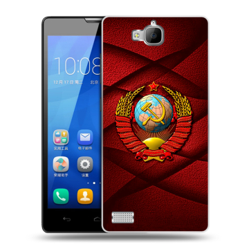 Пластиковый чехол на Huawei Honor 3c с принтом Герб СССР Пластиковый чехол на Huawei Honor 3c с принтом Герб СССР