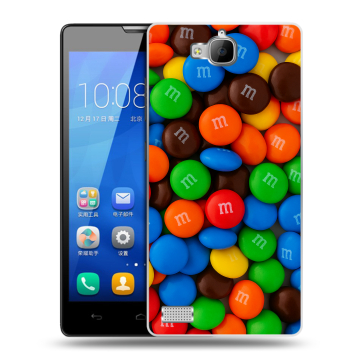 Пластиковый чехол на Huawei Honor 3c с принтом Конфеты Пластиковый чехол на Huawei Honor 3c с принтом Конфеты