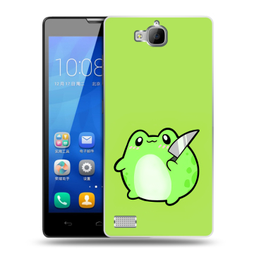 Пластиковый чехол на Huawei Honor 3c с принтом Лягушенок