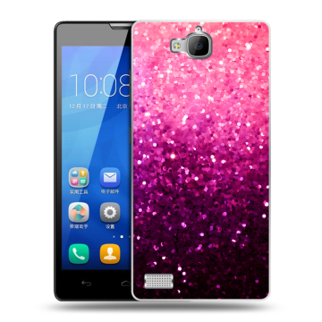 Пластиковый чехол на Huawei Honor 3c с принтом Блестки Пластиковый чехол на Huawei Honor 3c с принтом Блестки