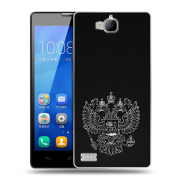 Пластиковый чехол на Huawei Honor 3c с принтом Герб России