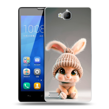 Пластиковый чехол на Huawei Honor 3c с принтом Кролик Пластиковый чехол на Huawei Honor 3c с принтом Кролик