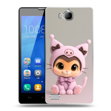 Пластиковый чехол на Huawei Honor 3c с принтом Куроми Kuromi Пластиковый чехол на Huawei Honor 3c с принтом Куроми Kuromi
