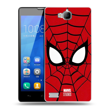 Пластиковый чехол на Huawei Honor 3c с принтом человек паук spiderman Пластиковый чехол на Huawei Honor 3c с принтом человек паук spiderman