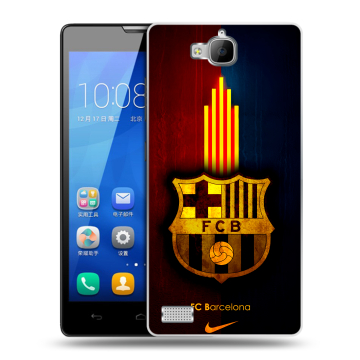 Пластиковый чехол на Huawei Honor 3c с принтом Барселона Barcelona