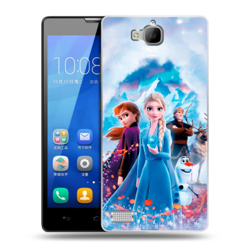 Пластиковый чехол на Huawei Honor 3c с принтом Холодное сердце Frozen Пластиковый чехол на Huawei Honor 3c с принтом Холодное сердце Frozen