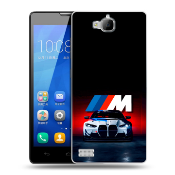 Пластиковый чехол на Huawei Honor 3c с принтом БМВ BMW Пластиковый чехол на Huawei Honor 3c с принтом БМВ BMW