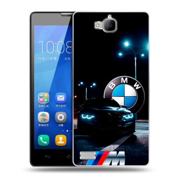 Пластиковый чехол на Huawei Honor 3c с принтом БМВ BMW Пластиковый чехол на Huawei Honor 3c с принтом БМВ BMW