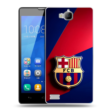 Пластиковый чехол на Huawei Honor 3c с принтом Барселона Barcelona Пластиковый чехол на Huawei Honor 3c с принтом Барселона Barcelona
