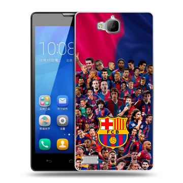 Пластиковый чехол на Huawei Honor 3c с принтом Барселона Barcelona