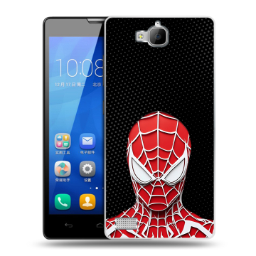 Пластиковый чехол на Huawei Honor 3c с принтом человек паук spiderman Пластиковый чехол на Huawei Honor 3c с принтом человек паук spiderman