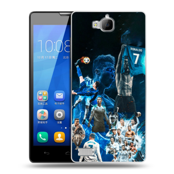 Пластиковый чехол на Huawei Honor 3c с принтом Реал Роналдо Пластиковый чехол на Huawei Honor 3c с принтом Реал Роналдо