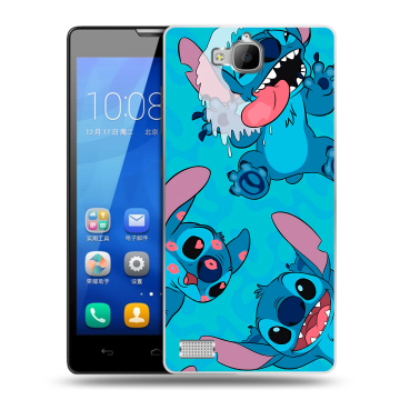 Пластиковый чехол на Huawei Honor 3c с принтом Лило и Стич